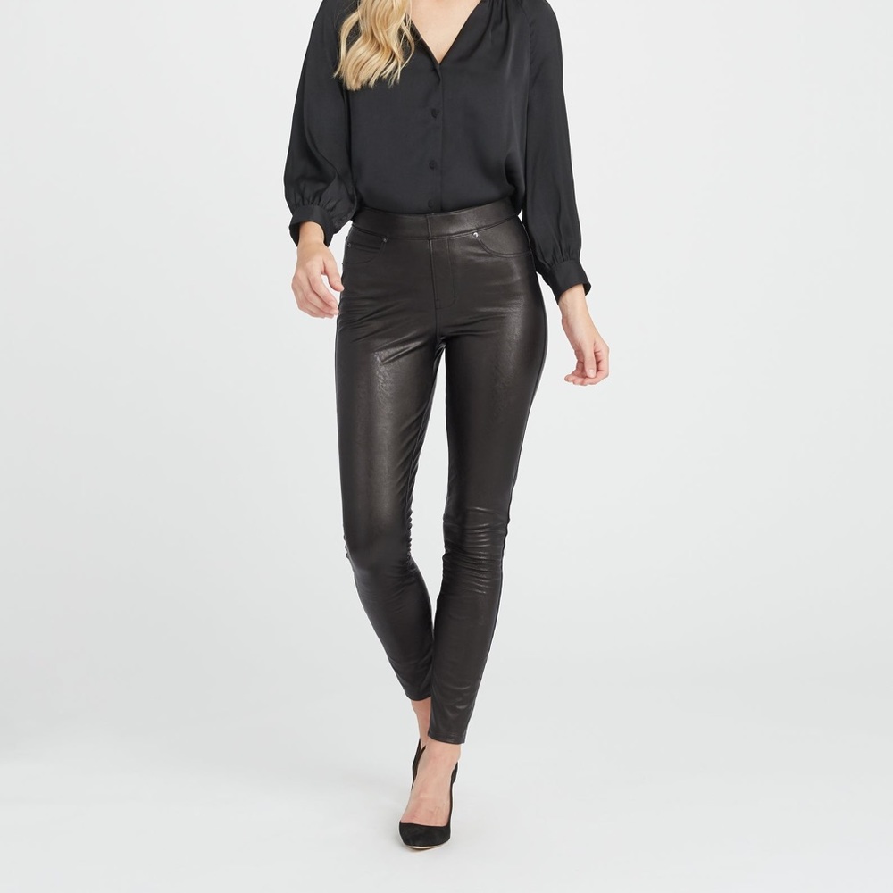Spanx Leather-Like Ankle Skinny Pant Petite